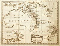New Holland and the adjacent Islands, agreeable to the latest discoveries.